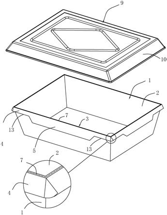 一种折边包角餐盒的制作方法