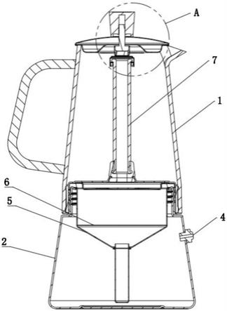 一种壶盖防脱落的增压型摩卡壶的制作方法