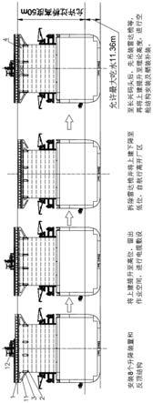 一种大型集装箱船上建的升降过桥方法与流程