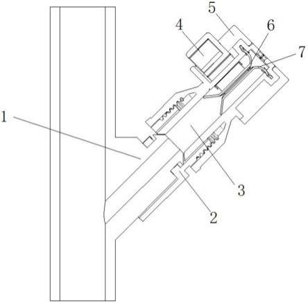 一种按压式内窥镜钳道口导管固定器的制作方法