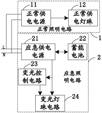 应急灯原理图图片