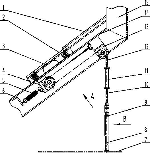 一种铁路漏斗车抽拉式观察装置和铁路漏斗车的制作方法
