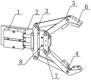 一种电机端盖四轴抓取机器人用夹爪的制作方法