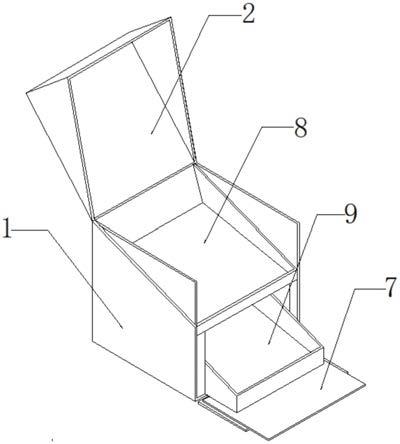 一种斜口翻盖结构的抽拉盒的制作方法