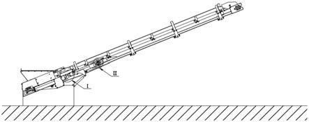 一种多段折叠输送机展开后的防吊挂限位机构的制作方法