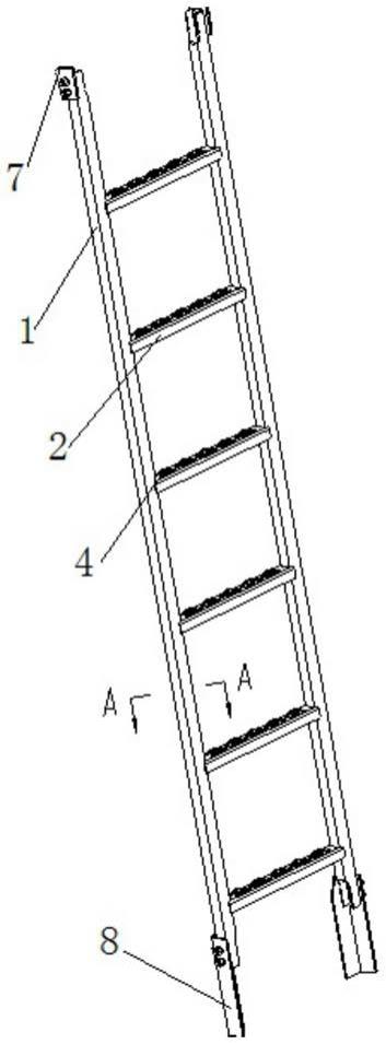 一种铁路漏斗车用扶梯及铁路漏斗车的制作方法