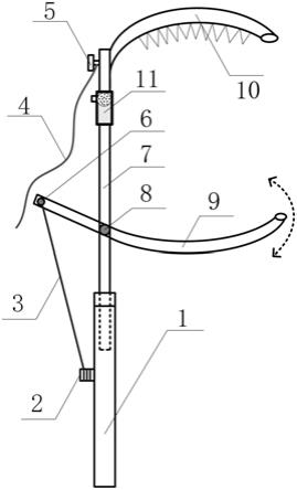 一种用于回路电阻测量的大口径电流接线操作杆的制作方法