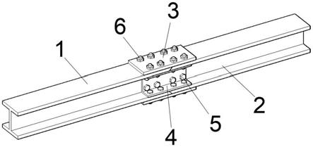 一种H型钢的端部对接节点及施工方法与流程
