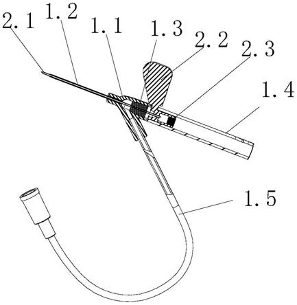 一種免撤除穿刺針管防針刺傷密閉輸液留置針的製作方法