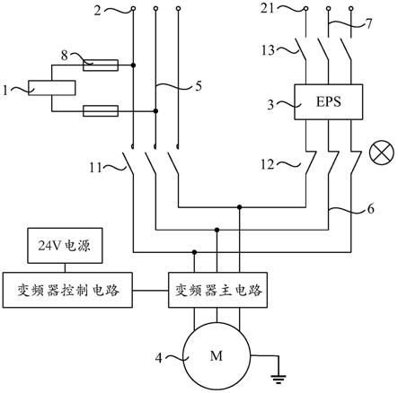 一种利用备用电源防止低压变频器跳闸的电路的制作方法