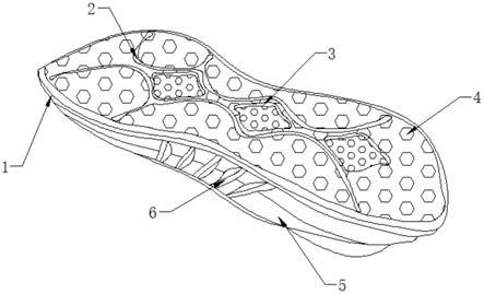 一种带有缓冲结构的防滑鞋底的制作方法