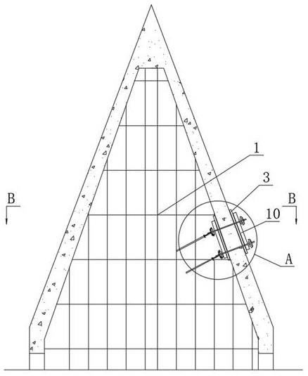 圆锥形模板支设结构的制作方法