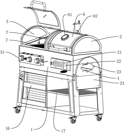 一种气、碳组合型烤炉的制作方法