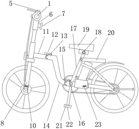 一种电动自行车车架折叠结构的制作方法