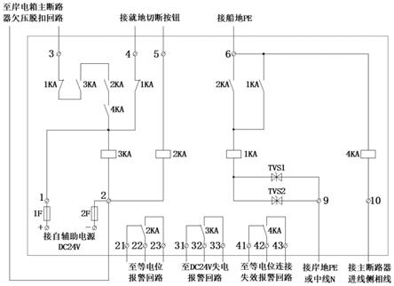 舶岸等电位连接失效保护电路的制作方法