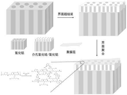 一种界面超组装聚脲/多孔材料/氧化铝功能膜的制备方法