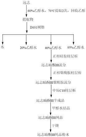 远志呫吨酮Ⅲ的对照品的制备方法及固体对照品与流程