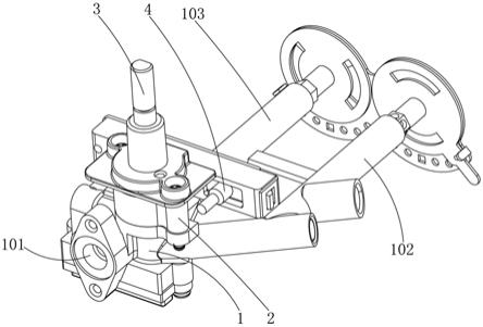 燃气灶阀体结构分解图图片