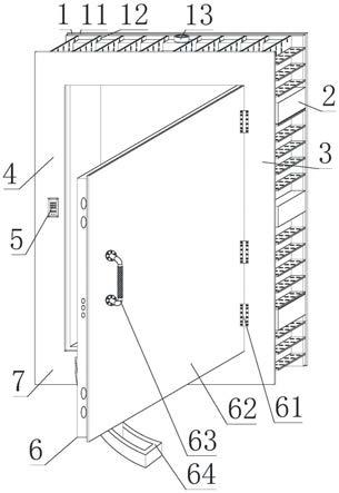 一种具有支撑作用的预埋式框架防火门的制作方法