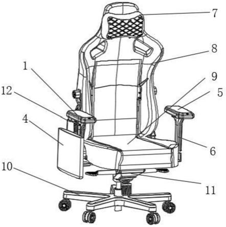 一种收纳实用型多功能电竞椅扶手的制作方法