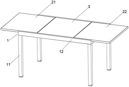 一种采用轻质桌板结构的翻转伸展桌的制作方法