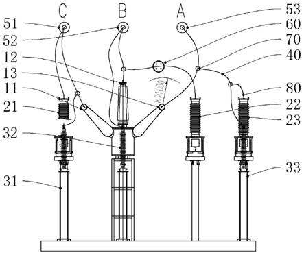 一种gis配电装置的出线结构及gis变电站的制作方法