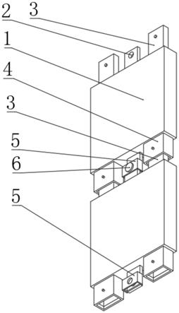 一种方形石墨接地模块的连接结构的制作方法