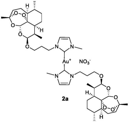 青蒿素衍生物n-雜環卡賓金(i)雜化複合物