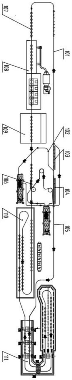 一种热水器内胆搪瓷烧结悬挂输送链系统的制作方法