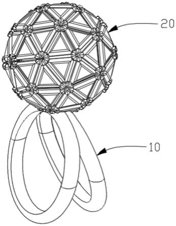 一种带球体饰物的戒指的制作方法