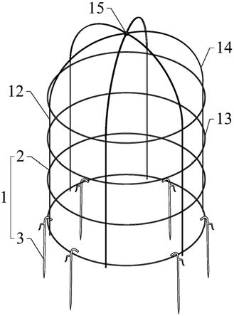一种用于植物防护罩的支撑结构的制作方法