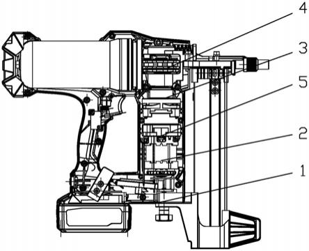 一种射钉紧固工具的电机与齿轮箱的连接结构的制作方法