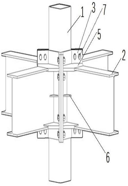 一种箱型柱与H型钢梁刚接节点的制作方法