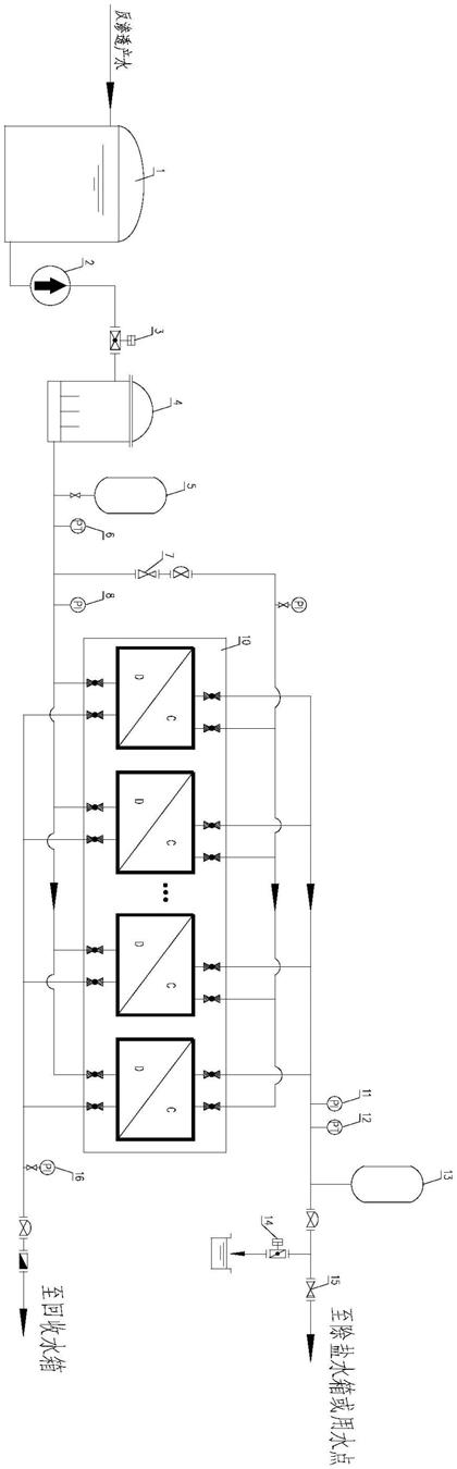 一种防止连续电除盐系统水锤危害的稳压系统的制作方法