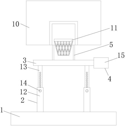 一种篮球训练用可调节投篮练习装置