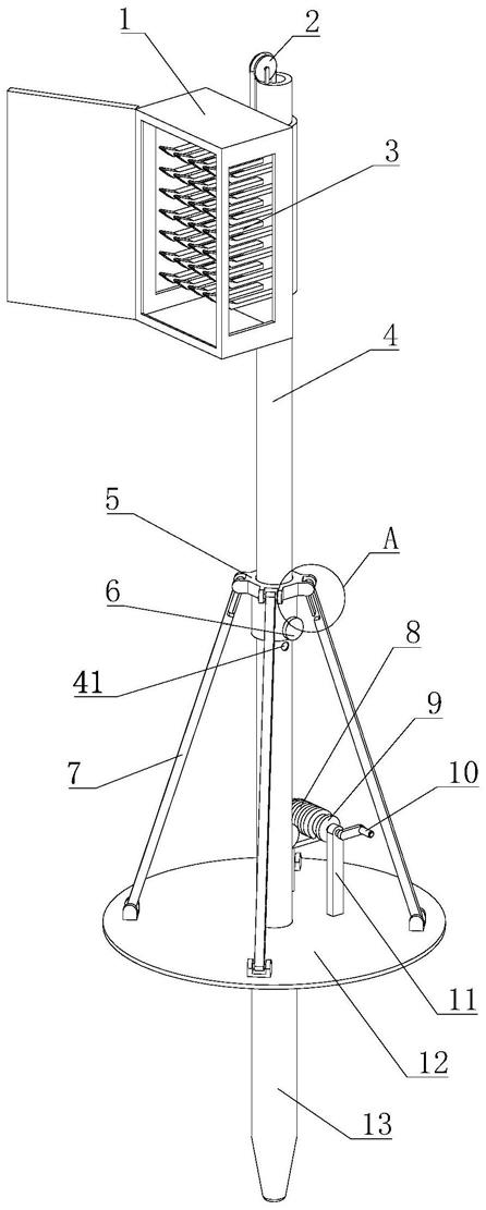 一种建筑施工用临时电缆布置支架的制作方法