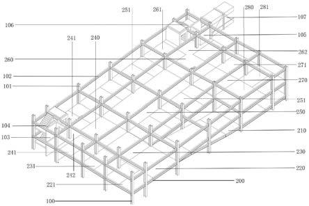 一种节地高效斜楼板错层式钢结构停车楼的制作方法