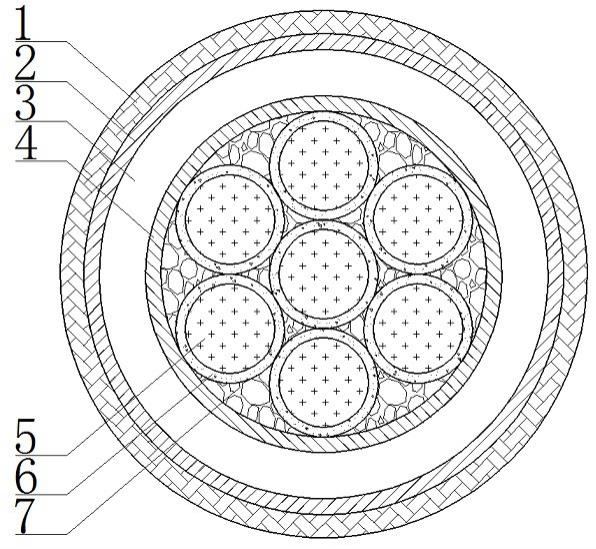 一种带铠装保护层的柔软型耐高温电缆的制作方法