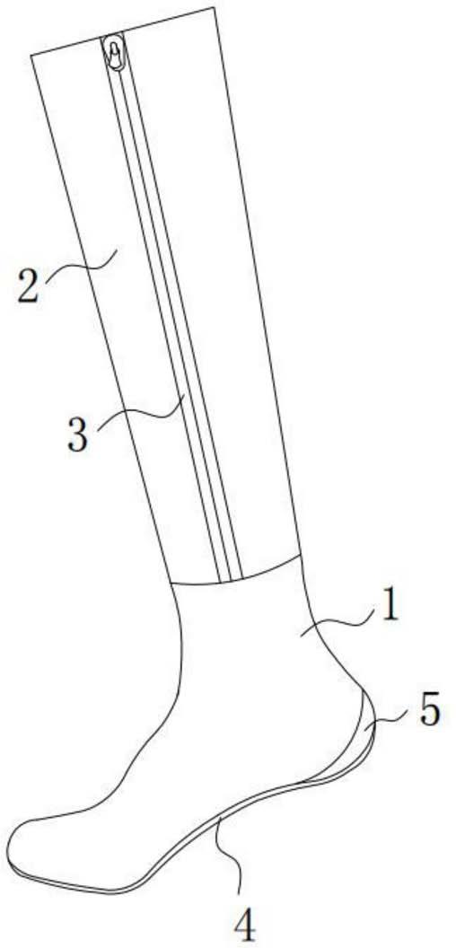 一种方便穿戴的压力抗栓袜的制作方法