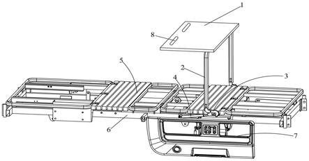 四片式可翻转护栏病床上的翻转餐桌的制作方法