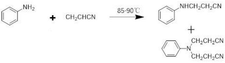 N-氰乙基苯胺的制备方法和设备与流程