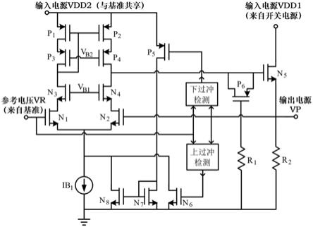 一种面积紧凑的自适应偏置NMOS型LDO电路