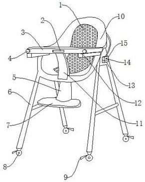 一种餐盘可伸的缩儿童餐椅的制作方法