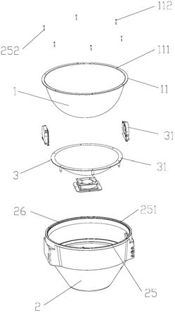 电磁炒菜锅用防水散热组件、电磁炒菜锅及自动炒菜装置的制作方法