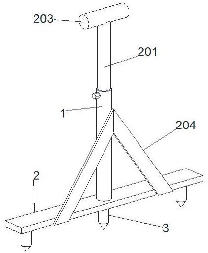 一种用于烟草栽培定穴的三角架工具的制作方法