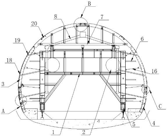 黄土隧道VI级围岩双层衬砌施工智能定位模板液压台车的制作方法