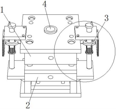 一种组合式左独立中排内侧前支架饰盖加工用模具组件的制作方法