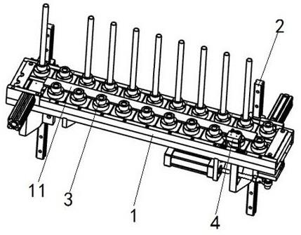 一种使用方便的气压棒活塞杆输送平台的制作方法