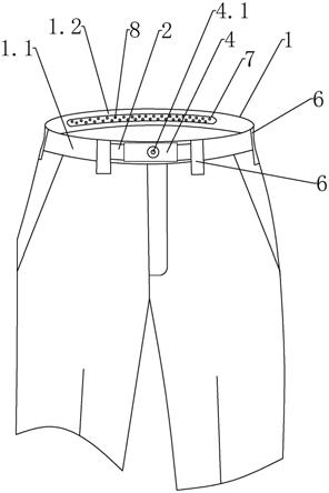 一种腰部可调节的防滑西裤的制作方法
