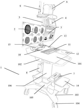 5G多功能一体化远程医疗移动工作站的制作方法
